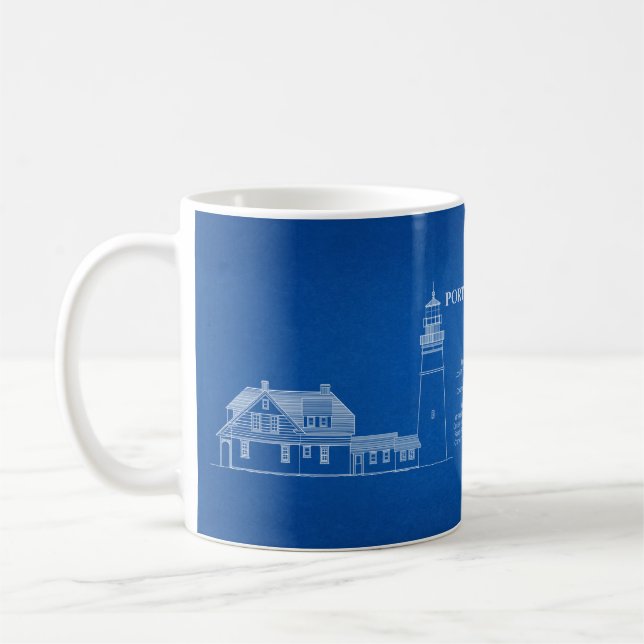 Taza De Café Faro de cabeza de Portland - Maine - AD (Izquierda)