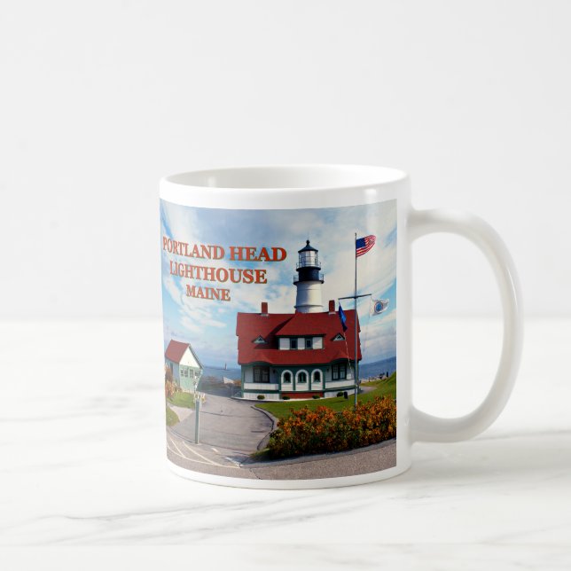 Taza De Café Faro de cabeza de Portland, Maine Mug (Derecha)