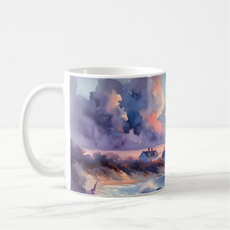 Taza De Café Faro de Cape Hatteras al atardecer Costa