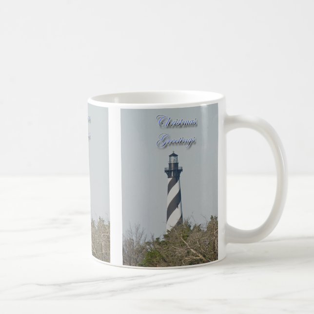 Taza De Café Faro de Cape Hatteras Fantasía de Navidad (Derecha)
