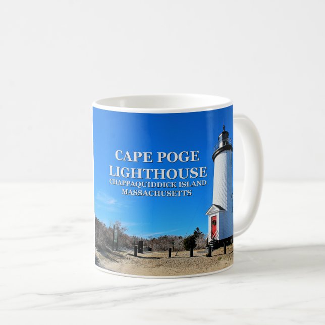 Taza De Café Faro de Cape Poge, Massachusetts Mug (Anverso derecho)