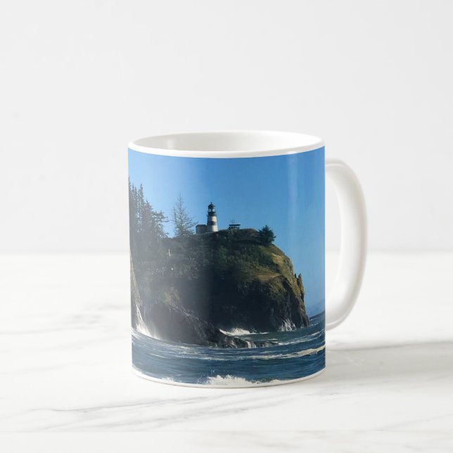 Taza De Café Faro de decepción del Cabo, Washington (Anverso derecho)