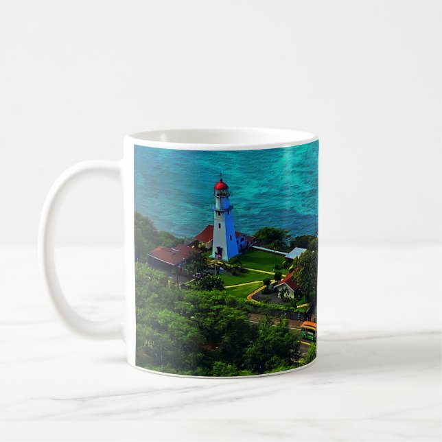 Taza De Café Faro de Diamond Head #1 Mug (Izquierda)