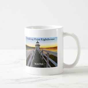 Taza De Café Faro de doble punto, Maine Mug