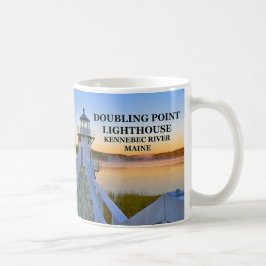 Taza De Café Faro de doble punto, Maine Mug