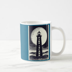 Taza De Café Faro de Fire Island Nueva York Luna