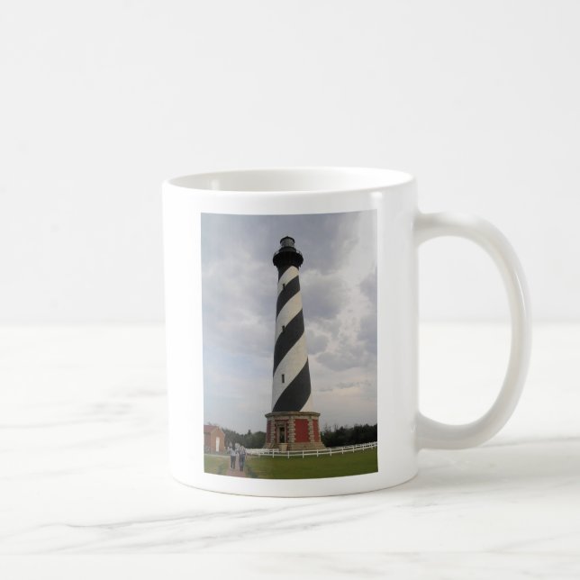 Taza De Café Faro de Hatteras del cabo, Outer Banks, NC (Derecha)