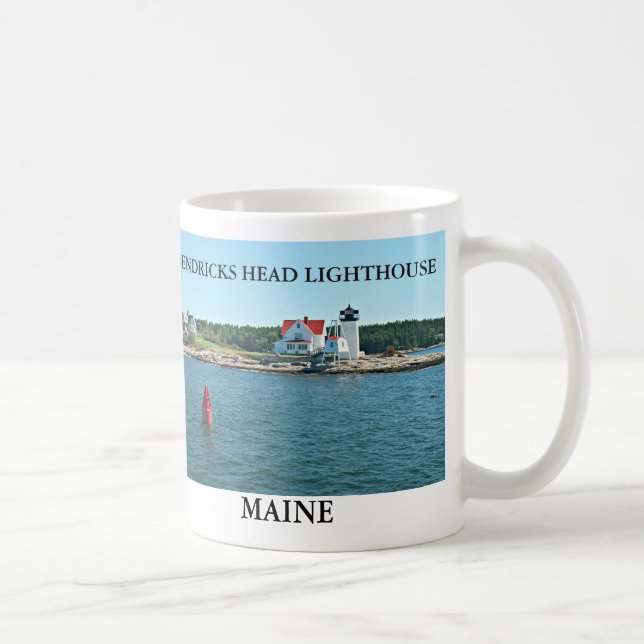 Taza De Café Faro de Hendricks Head, Maine Mug (Derecha)
