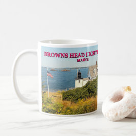 Taza De Café Faro de la cabeza de Browns, Maine Mug