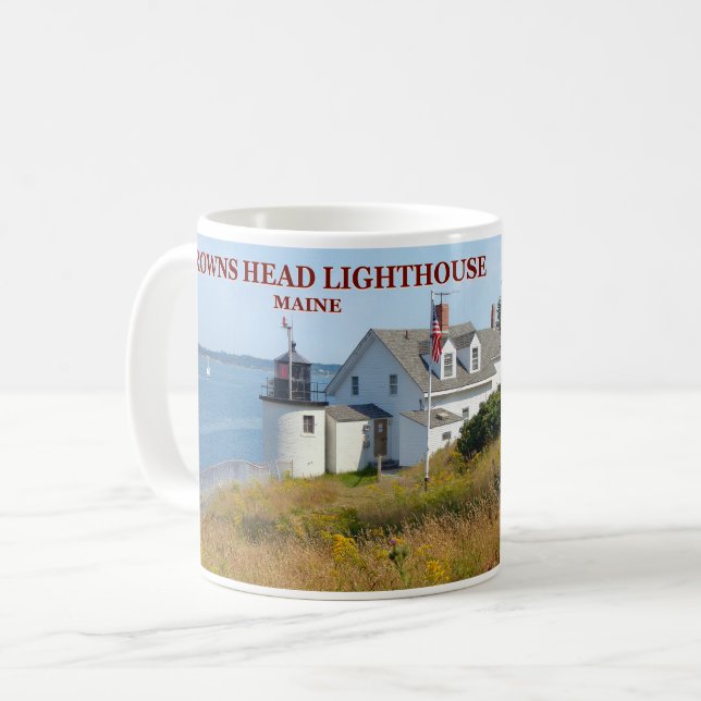 Taza De Café Faro de la cabeza de Browns, Maine Mug (Anverso izquierdo)