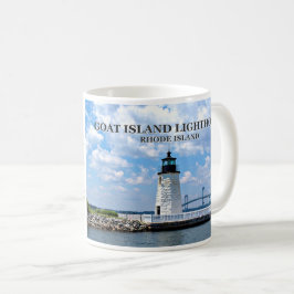 Taza De Café Faro de la isla de la cabra, isla de Rhode Mug
