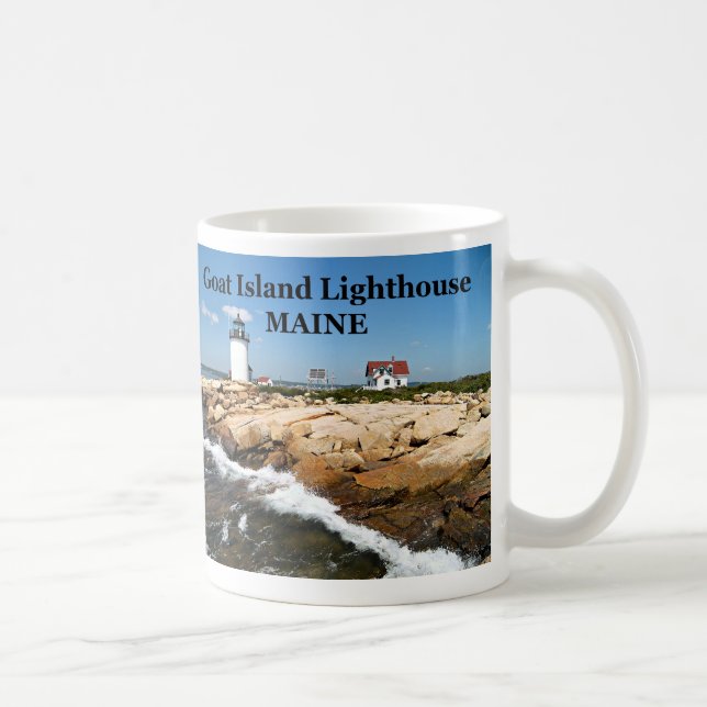 Taza De Café Faro de la isla de la cabra, Maine Mug (Derecha)