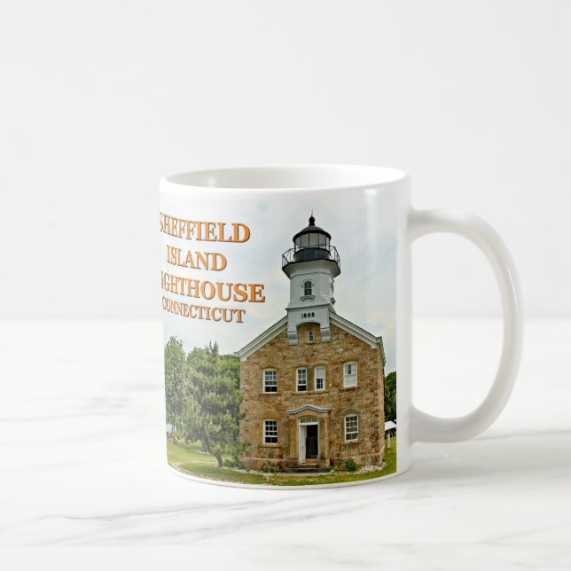 Taza De Café Faro de la isla de Sheffield, Connecticut (Derecha)