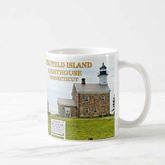 Taza De Café Faro de la isla de Sheffield, Connecticut (Derecha)