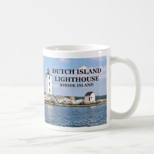 Taza De Café Faro de la isla holandesa, Rhode Island Mug