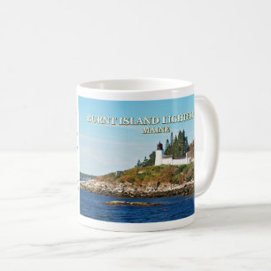 Taza De Café Faro de la isla quemada, Maine Mug