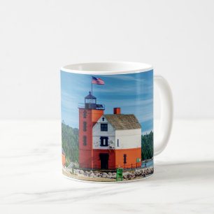 Taza De Café Faro de la isla redonda