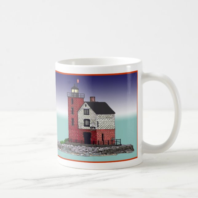 Taza De Café Faro de la isla redonda (Derecha)