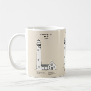 Taza De Café Faro de la Nueva Isla Presque - Michigan - SBD