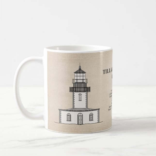 Taza De Café Faro de la Roca Tillamook - Oregon - SBD (Izquierda)