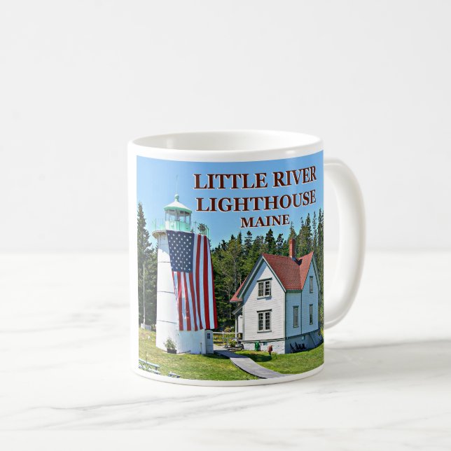 Taza De Café Faro de Little River, Maine Mug (Anverso derecho)