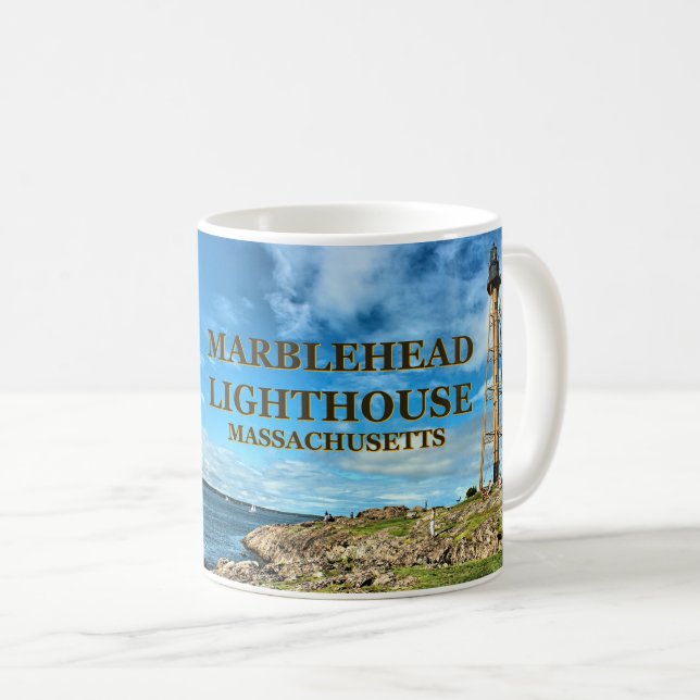 Taza De Café Faro de Marblehead, Massachusetts Mug (Anverso derecho)