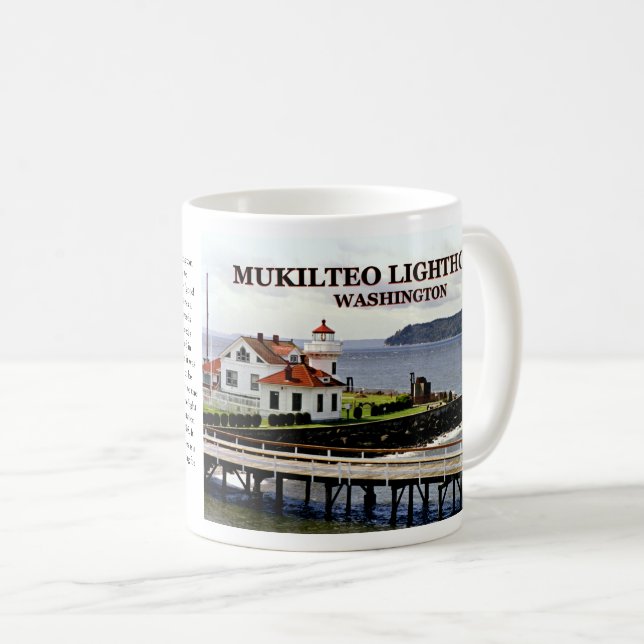 Taza De Café Faro de Mukilteo, Washington Mug (Anverso derecho)