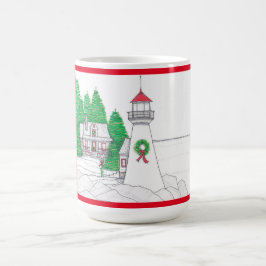 Taza De Café Faro de navidades 2 Café Mug
