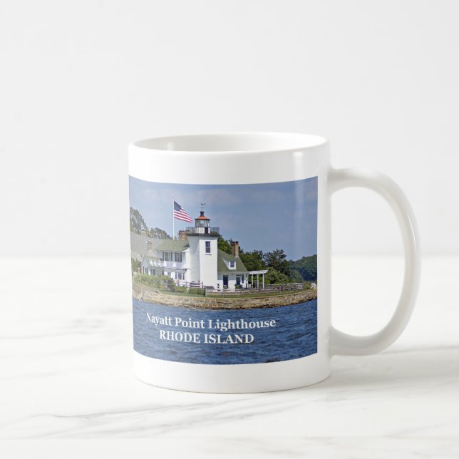 Taza De Café Faro de Nayatt Point, isla de Rhode Mug (Derecha)