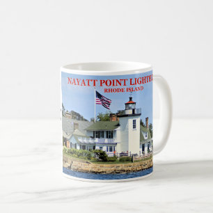 Taza De Café Faro de Nayatt Point, isla de Rhode Mug