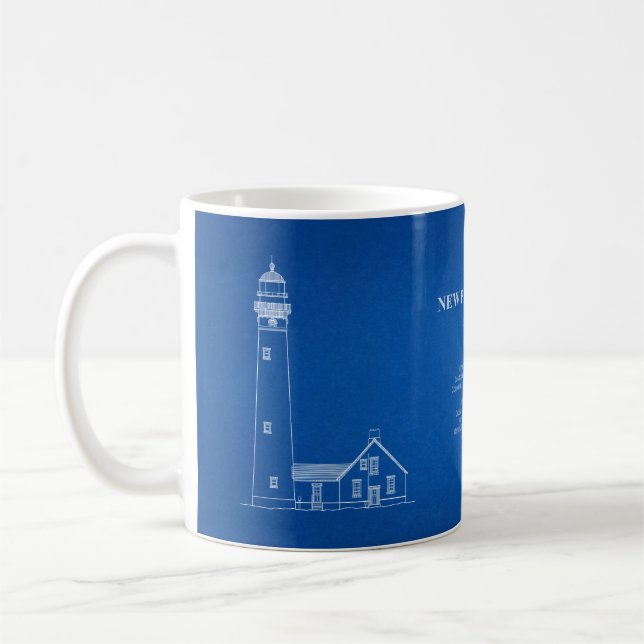 Taza De Café Faro de Nueva Isla Presque - Michigan - AD (Izquierda)