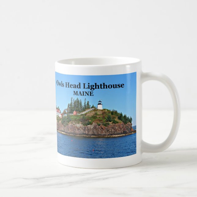 Taza De Café Faro de Owls Head, Maine Mug (Derecha)