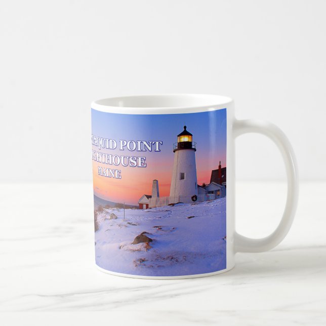 Taza De Café Faro de Pemaquid Point, Maine (Derecha)