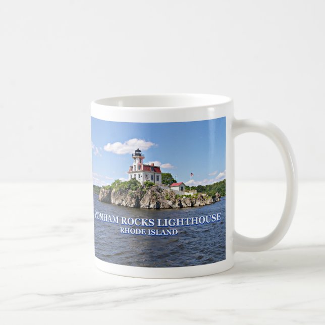 Taza De Café Faro de Pomham Rocks, Mug de Rhode Island (Derecha)