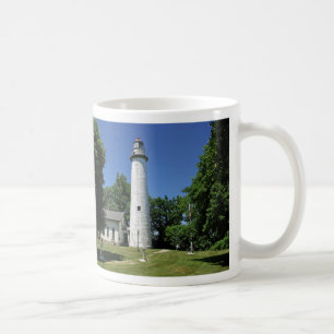 Taza De Café Faro de Pt Aux Barques 150.º atardecer