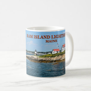 Taza De Café Faro de Ram Island, puerto de Boothbay, Maine Mug
