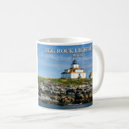Taza De Café Faro de roca de huevo, puerto bar Maine Mug
