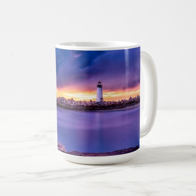 Taza De Café Faro de Santa Cruz, California (Anverso derecho)