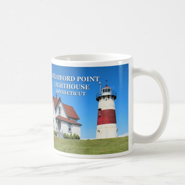 Taza De Café Faro de Stratford Point, Connecticut Mug (Derecha)