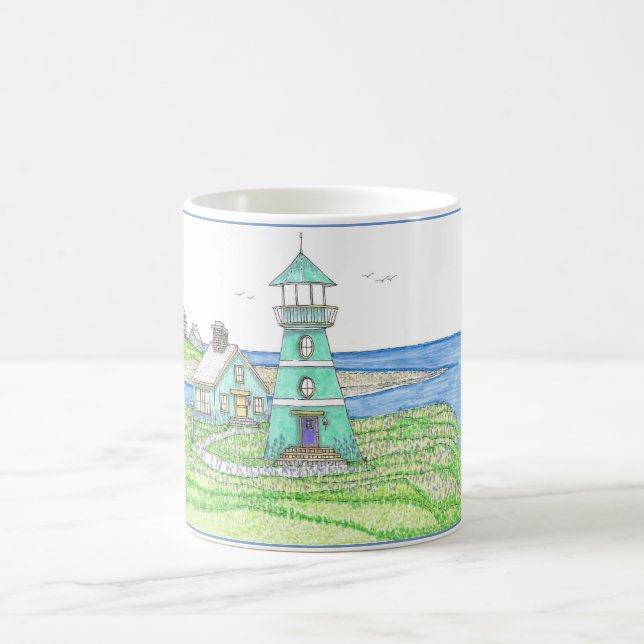 Taza De Café Faro de verano 3 (Centro)