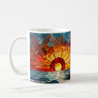 Taza De Café Faro de vidrio contenido Sunrise