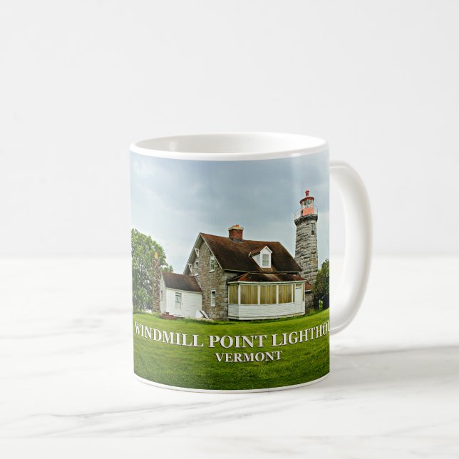 Taza De Café Faro de Windmill Point, Vermont Mug (Anverso derecho)