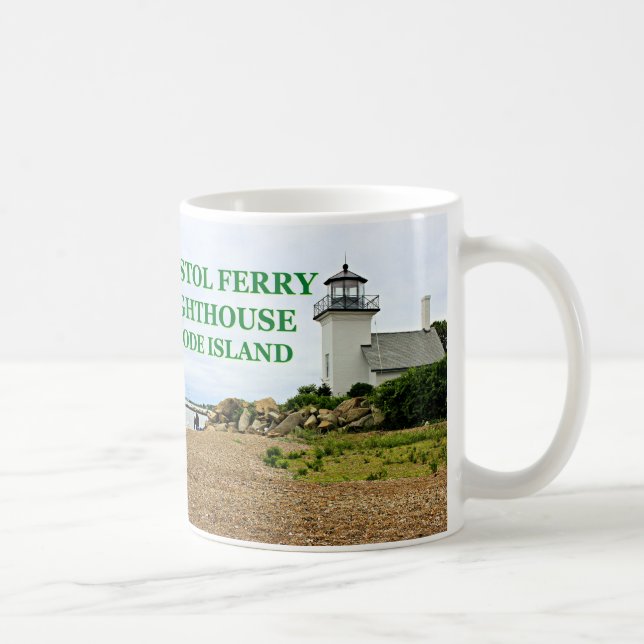 Taza De Café Faro del ferry de Bristol, Rhode Island Mug (Derecha)