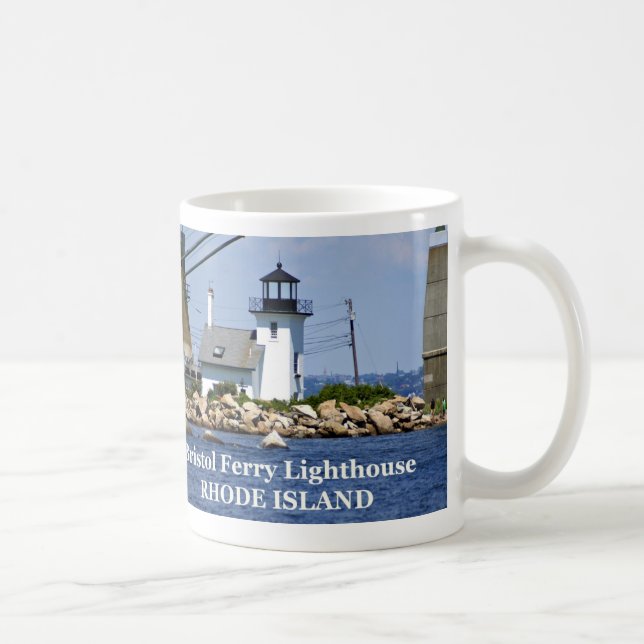 Taza De Café Faro del ferry de Bristol, Rhode Island Mug (Derecha)