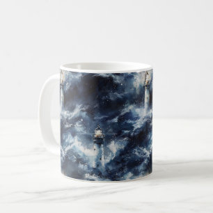 Taza De Café Faro del Mar Azul del Océano