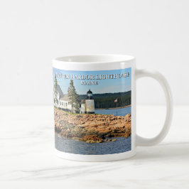Taza De Café Faro del puerto de invierno, Maine