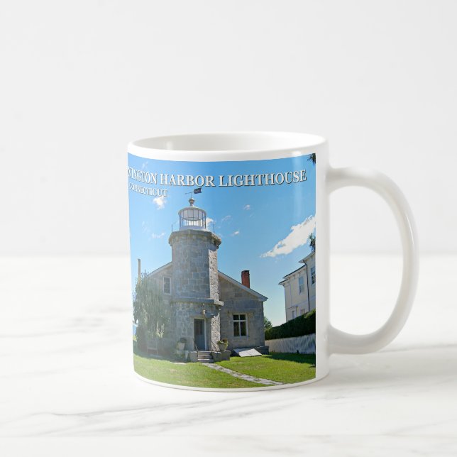 Taza De Café Faro del puerto de Stonington, Connecticut Mug (Derecha)