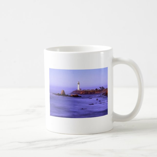 Taza De Café Faro del punto de la paloma, luz Sta del punto de (Derecha)
