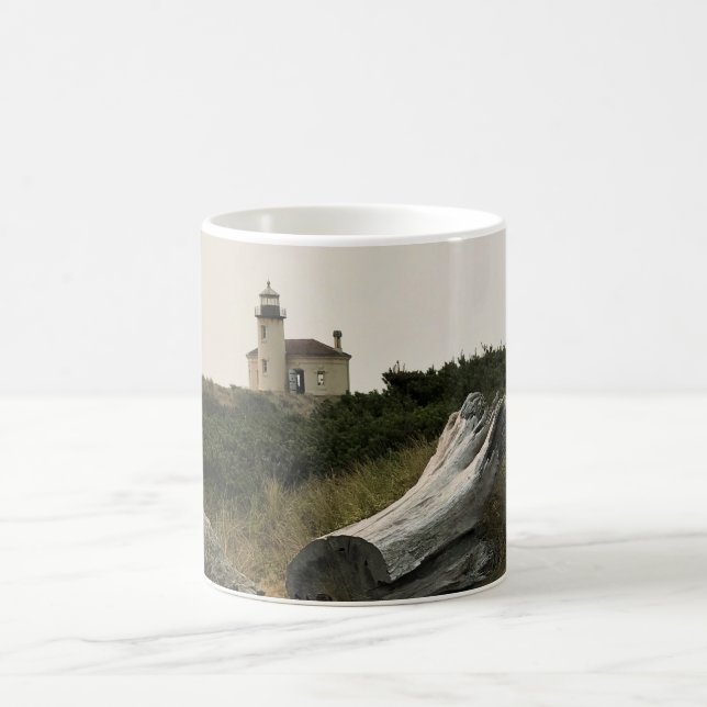 Taza De Café Faro del río Coquille, Oregón (Centro)