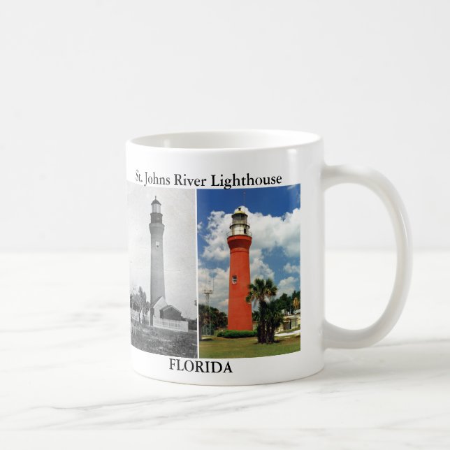 Taza De Café Faro del río St. Johns, Florida Mug (Derecha)